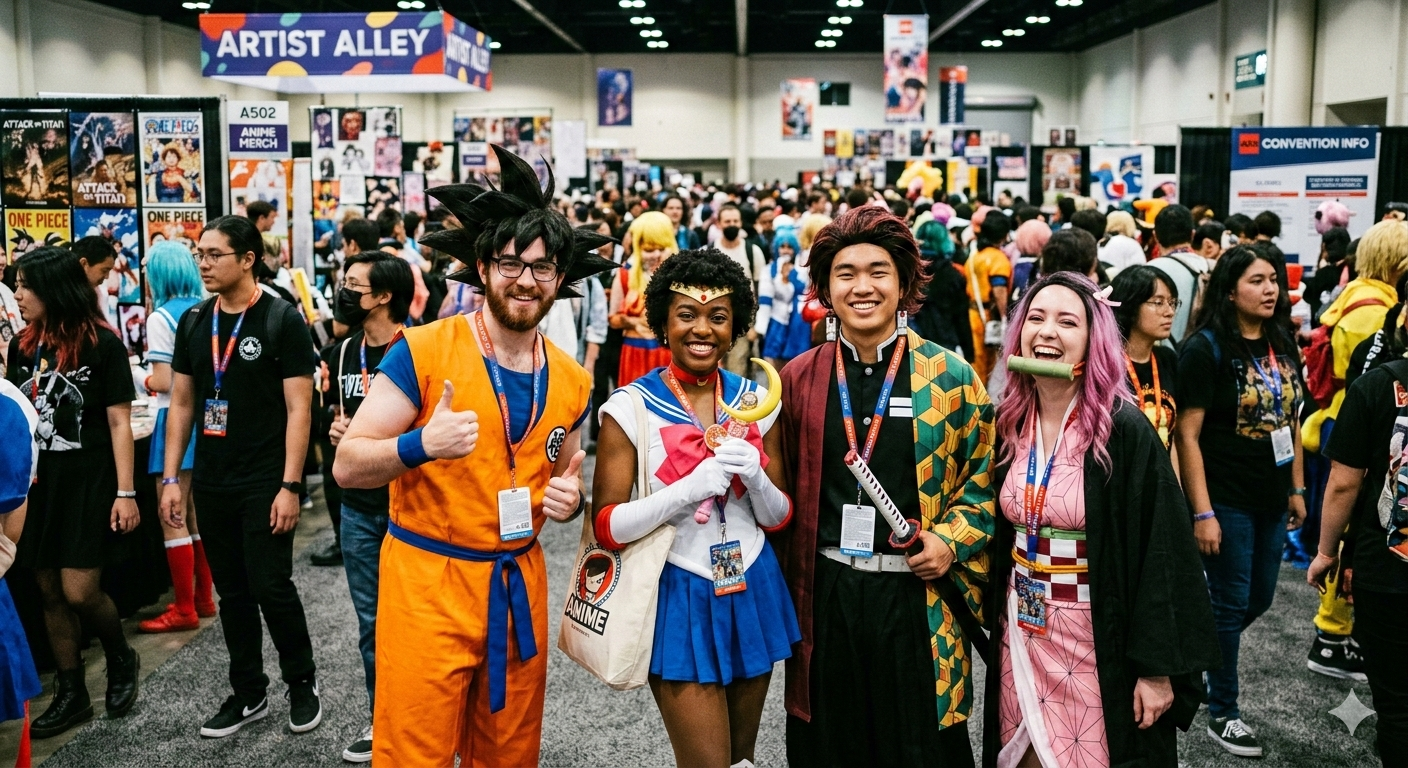 people at an anime convention